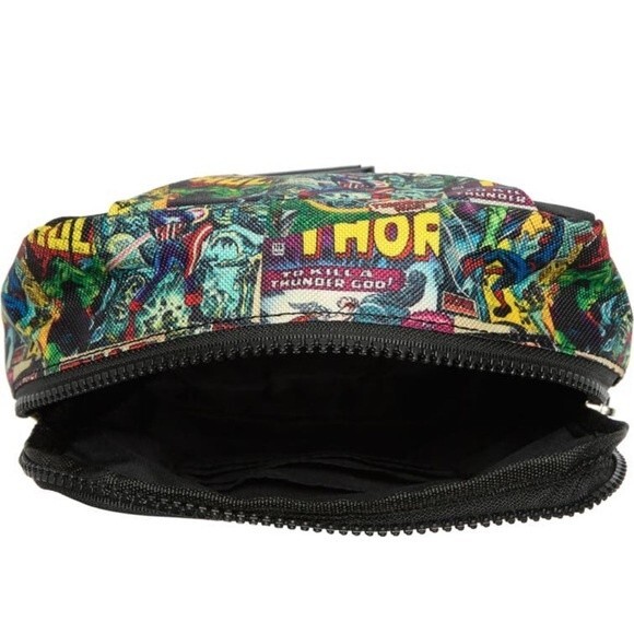 Marvel NWT Multi Character Small Top Zip Adjustable Sling Shoulder Bag Travel - Picture 3 of 4